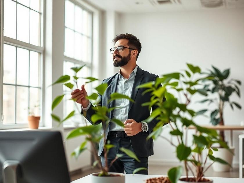 Casal diversificado analisando planta de imóvel com corretor de imóveis em ambiente luminoso e moderno.