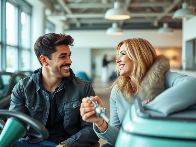 Casal jovem escolhendo móveis na Havan, representando a experiência de montar uma nova casa.