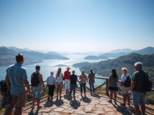 Turistas explorando a natureza em São Pedro da Aldeia, destacando sua rica história e cultura.