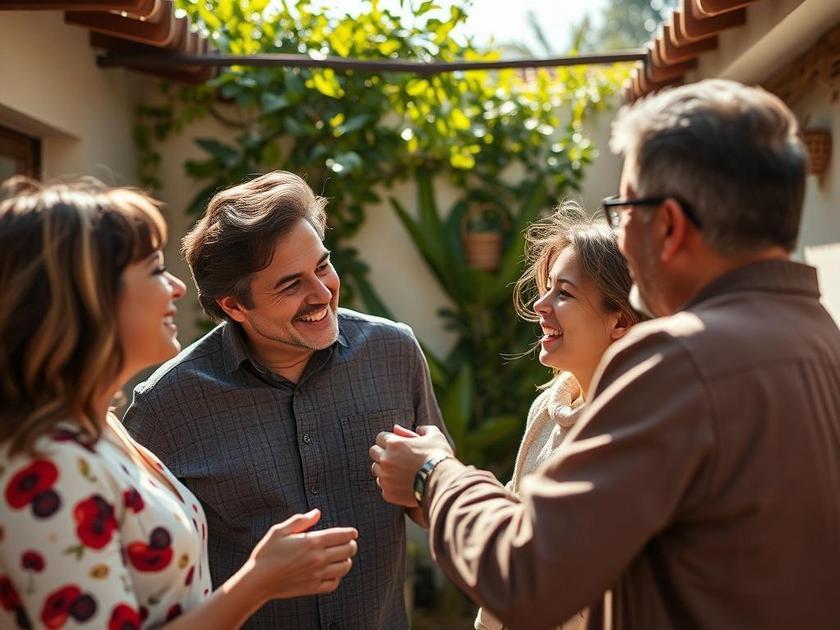 Família comemorando a compra da casa dos sonhos em São Pedro da Aldeia: Uma Joia na Região dos Lagos para Morar.