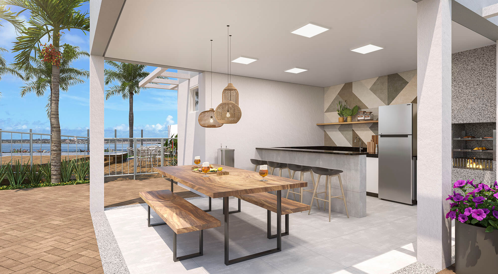 Prix - Ed. Brisas da Lagoa - Áreas Comuns - Espaço Gourmet